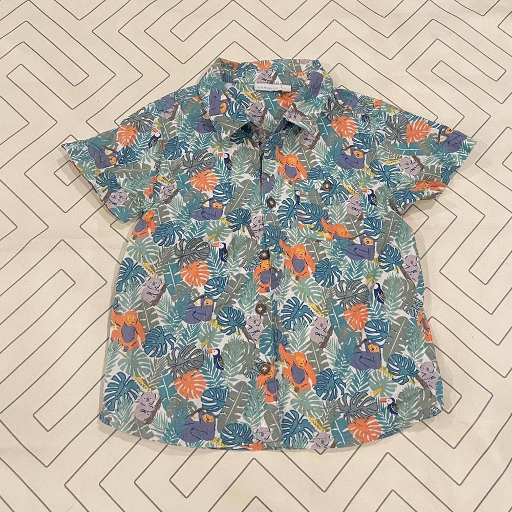 JoJo Maman Bebe Jungle Button Down